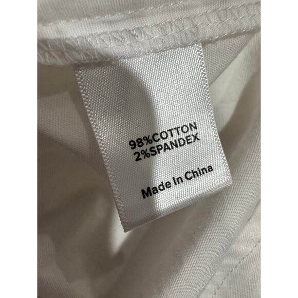 Evereve Felix Puff Sleeve Button Down White Poplin Top XL - Picture 8 of 9